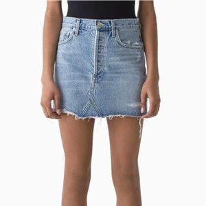 Agolde Quinn Denim Miniskirt